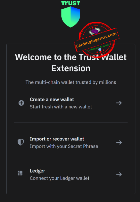 TRUST WALLET CARDING METHOD