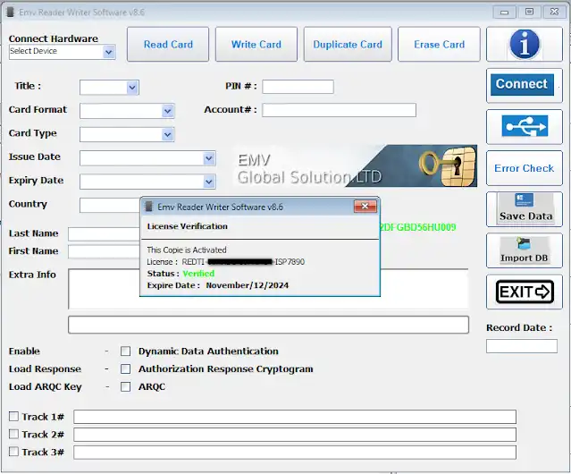 EMV Reader / Writer v8.6 ( EMV Software) free download and installation