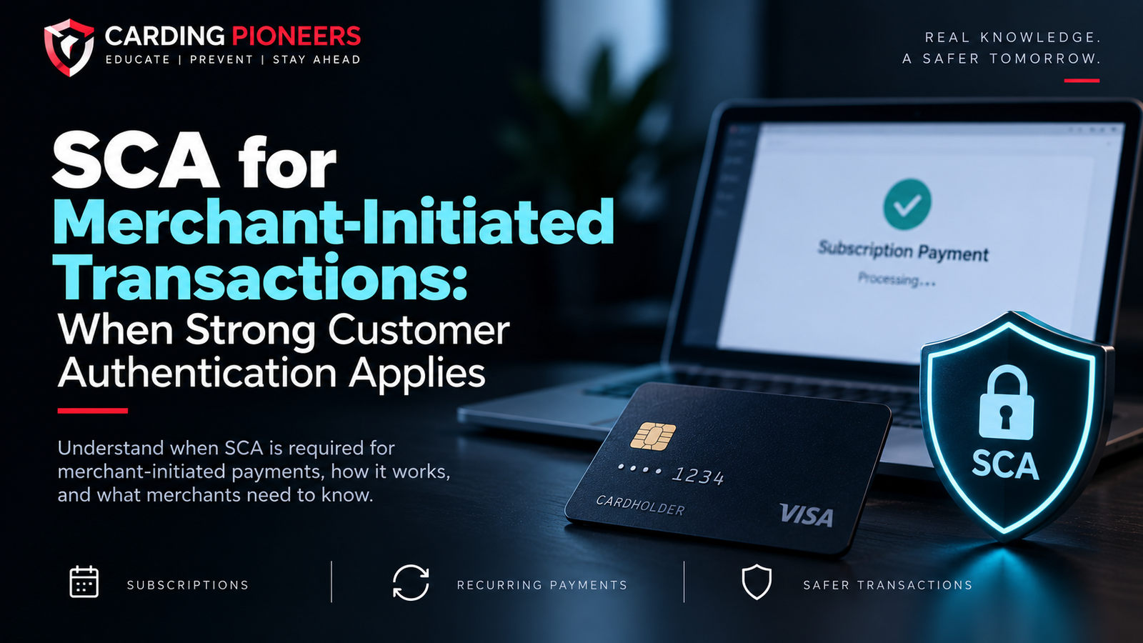 SCA for Merchant-Initiated Transactions: When Strong Customer Authentication Applies