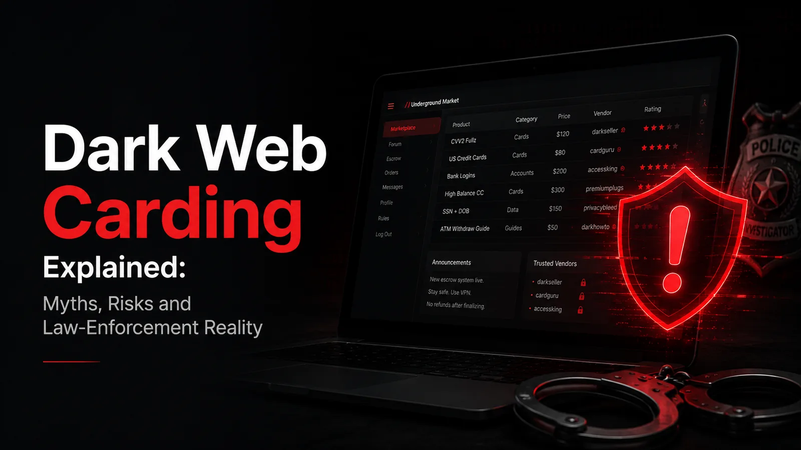 Dark Web Carding Explained: Myths, Risks and Law-Enforcement Reality